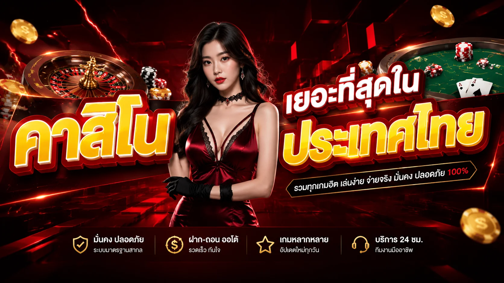 คาสิโนออนไลน์ถ่ายทอดสด ดั่งหวัง บาคาร่า รูเล็ต เสือมังกร